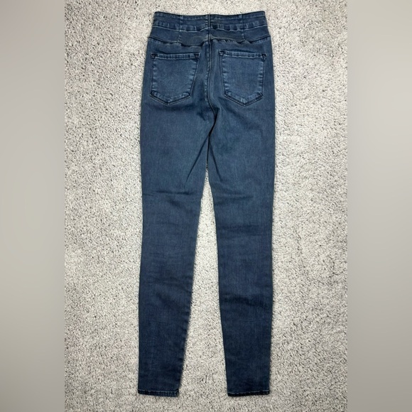 J Brand Jeans Womens 24 Natasha Sky High Skinny Exposed Button Fly Party Night - Picture 6 of 6